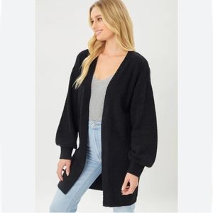 David Bitton Buffalo Celia Black Open Oversized Cardigan